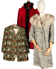 Grouping Of 1960's Outerwear, Including Fur Trimmed Pieces