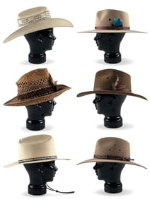 Grouping Of Western Hats Including Stetson