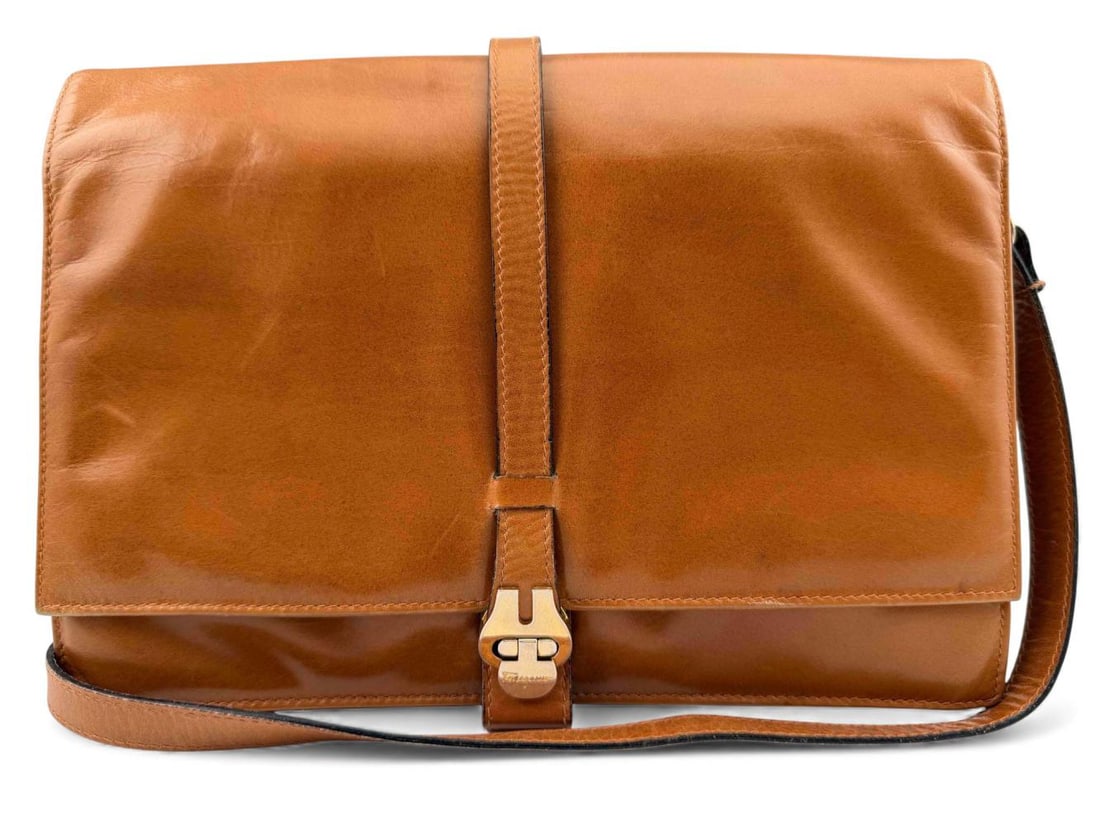 Vintage Salvatore Ferragamo Leather Shoulder Bag (1 of 19)