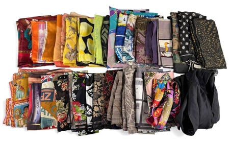 Collection Of Silk & Other Scarves