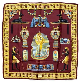 Hermes Tutankhamun Silk Scarf