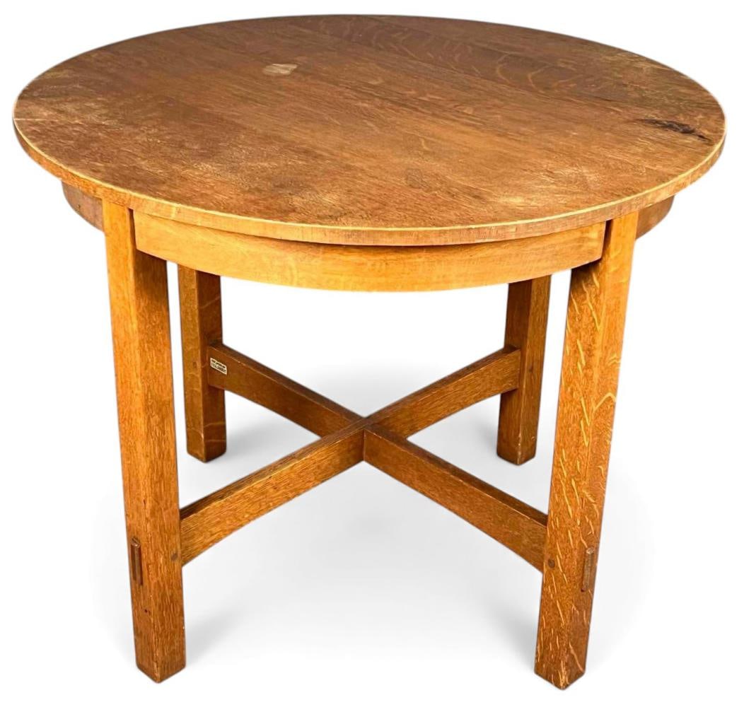 L. & J.G. Stickley Mission Oak Lamp Table (1 of 13)
