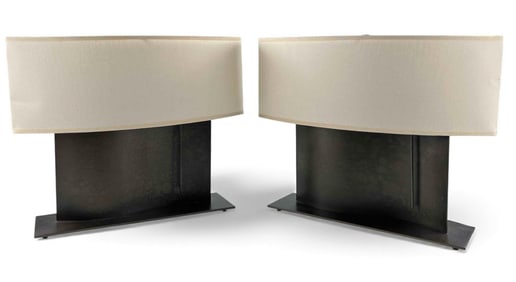 Pair Of Hubbardton Forge Iron Table Lamps