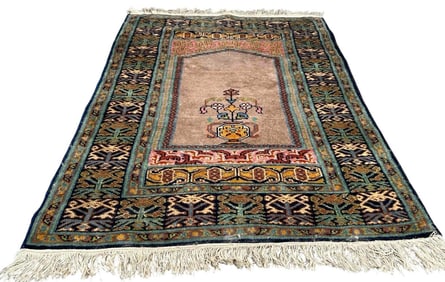 Hand Knotted Turkish Prayer Rug