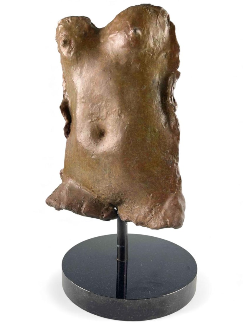 Marianne de Hatten Groh (French/California, 1935-2025), Female Torso, Cast Bronze: Marianne de Hatten Groh (French/California, 1935-2025), Female Torso, Cast Bronze. Approximately 16.75H x 10.0W x 9.25D in. Measurements include base. Born in the Alsace region of France, Marianne de