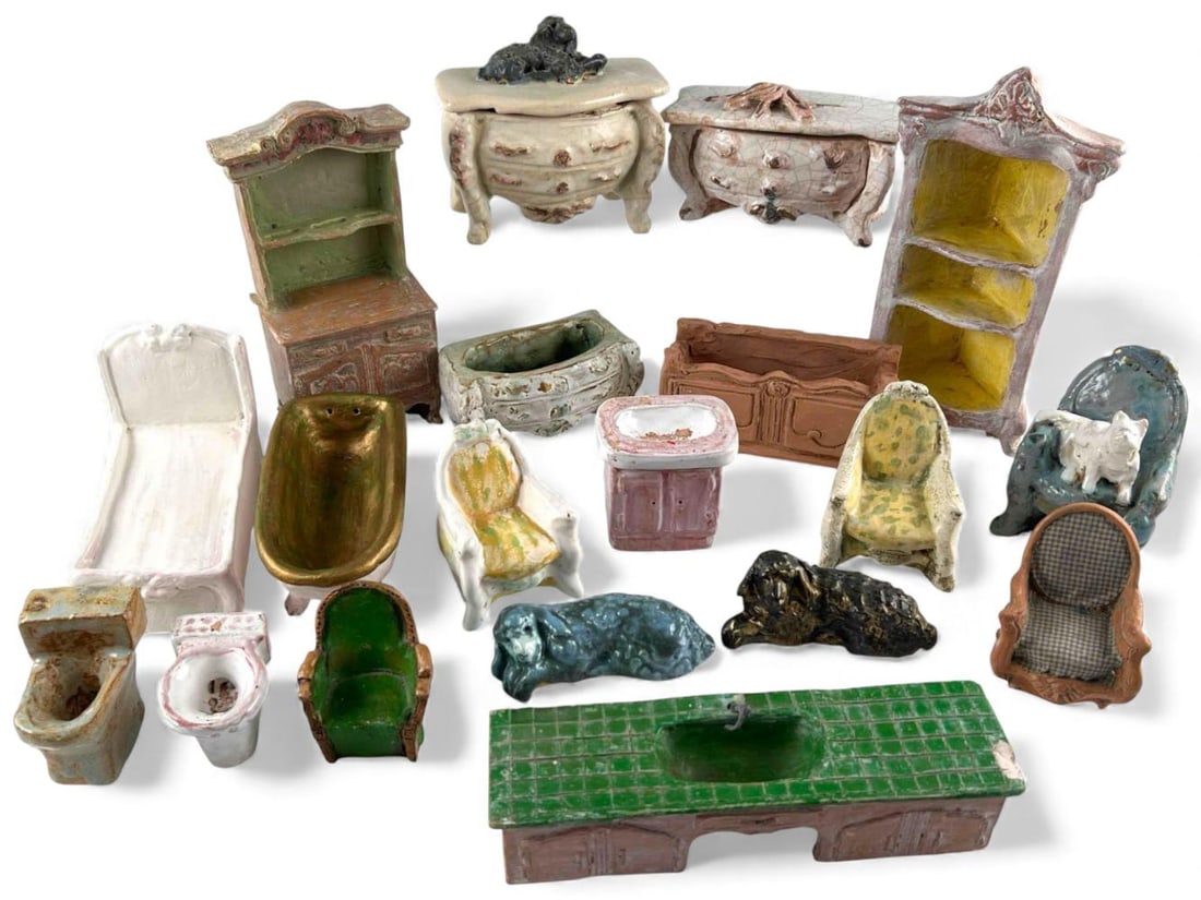 Marianne de Hatten Groh (French/California, 1935-2025), Terra Cotta French Provincial Style (1 of 20)