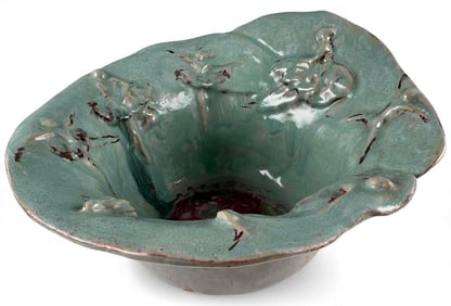 Marianne de Hatten Groh (French/California, 1935-2025), Sculptural Ceramic Bowl With Ballet Dancers