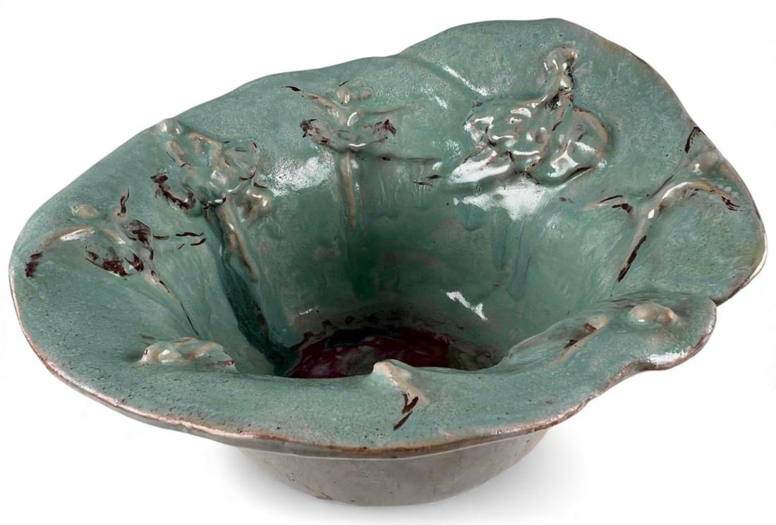 Marianne de Hatten Groh (French/California, 1935-2025), Sculptural Ceramic Bowl With Ballet Dancers (1 of 15)