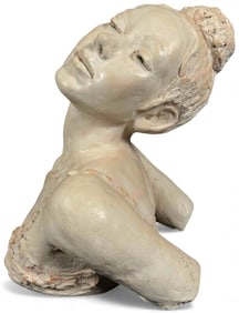 Marianne de Hatten Groh (French/California, 1935-2025), Bust Of A Dancer, Terra Cotta