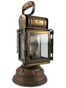 Antique French Brass Railroad Lantern