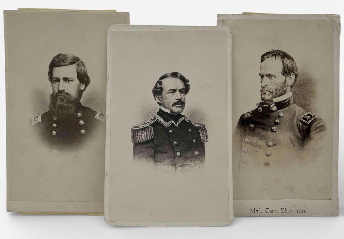 Three Civil War Confederate & Union General CDV Photos (1 of 3)