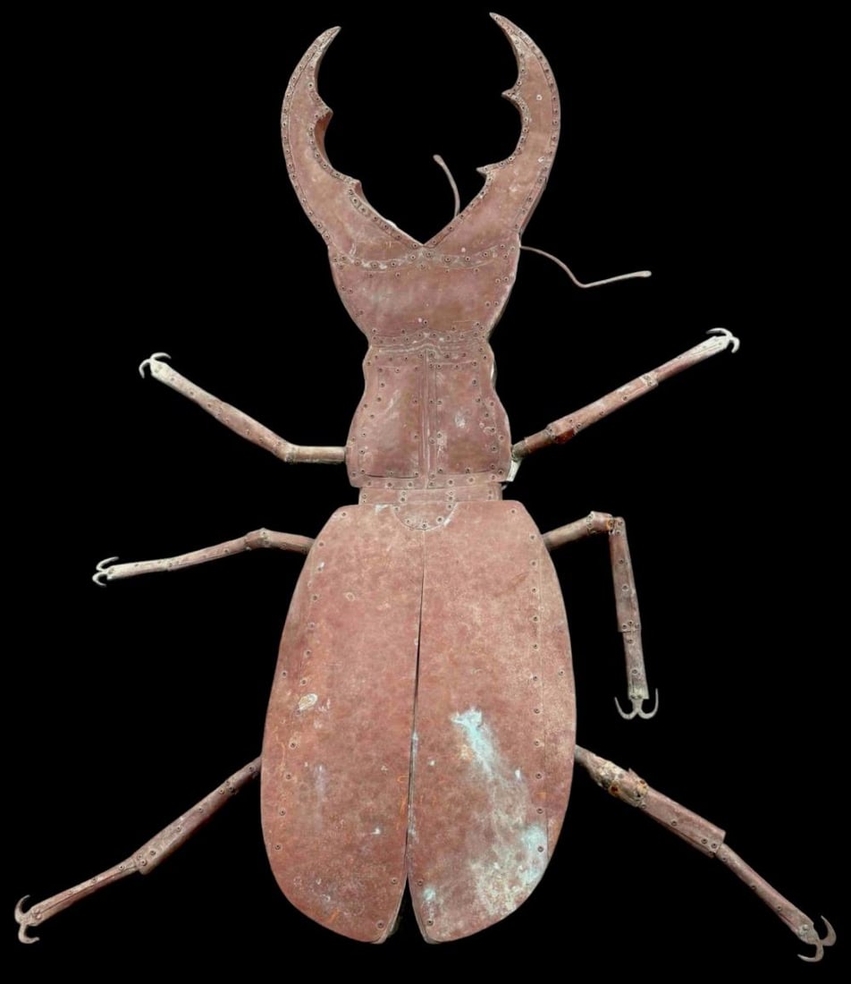 Ken Kalman (California, Contemporary) Stag Beetle, Copper & Mixed Metal Articulated Sculpture (1 of 13)