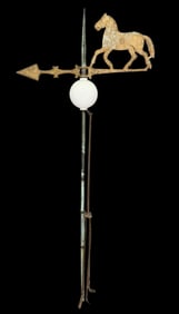 Lightning Rod With Trotting Horse Directional