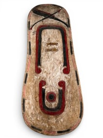 Trobriand Islands Polychrome Wood Shield, Published & Exhibited