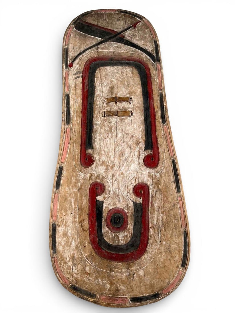 Trobriand Islands Polychrome Wood Shield, Published & Exhibited (1 of 8)