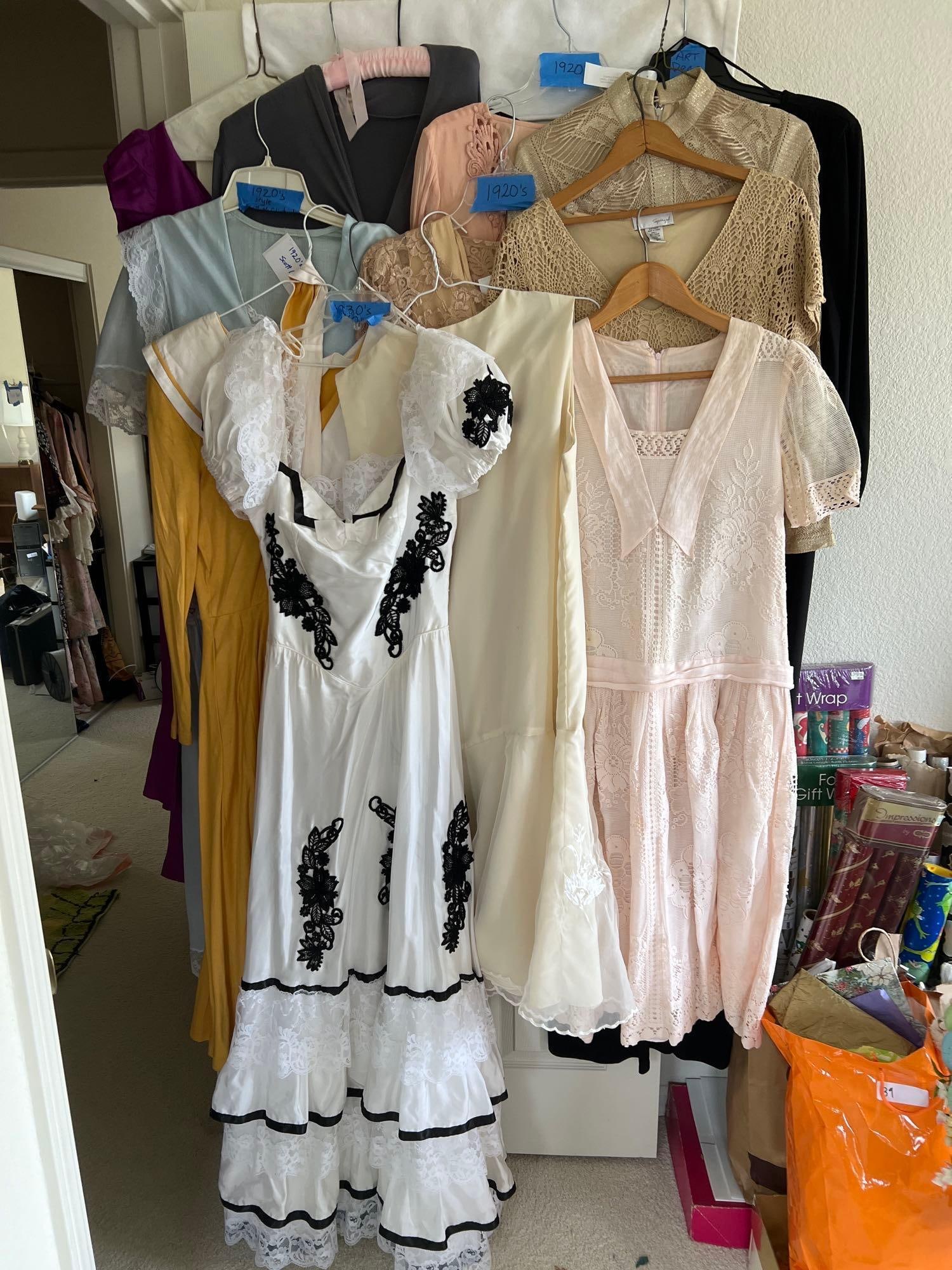Lot Of Art Deco Inspired Dresses And Clothing, Approximate Sizes Small-Large (1 of 15)