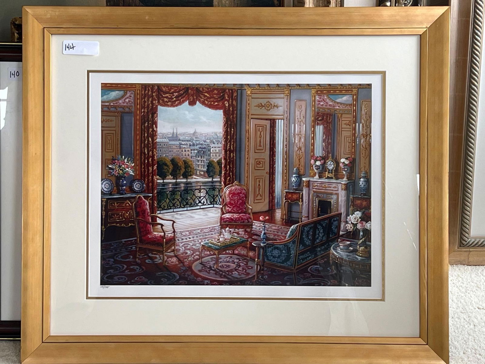 After John Patrick O'Brian, The Sitting Room, Framed Print: After John Patrick O'Brian, The Sitting Room, framed print. Edition 351/395. as framed approximately 31 x 26"