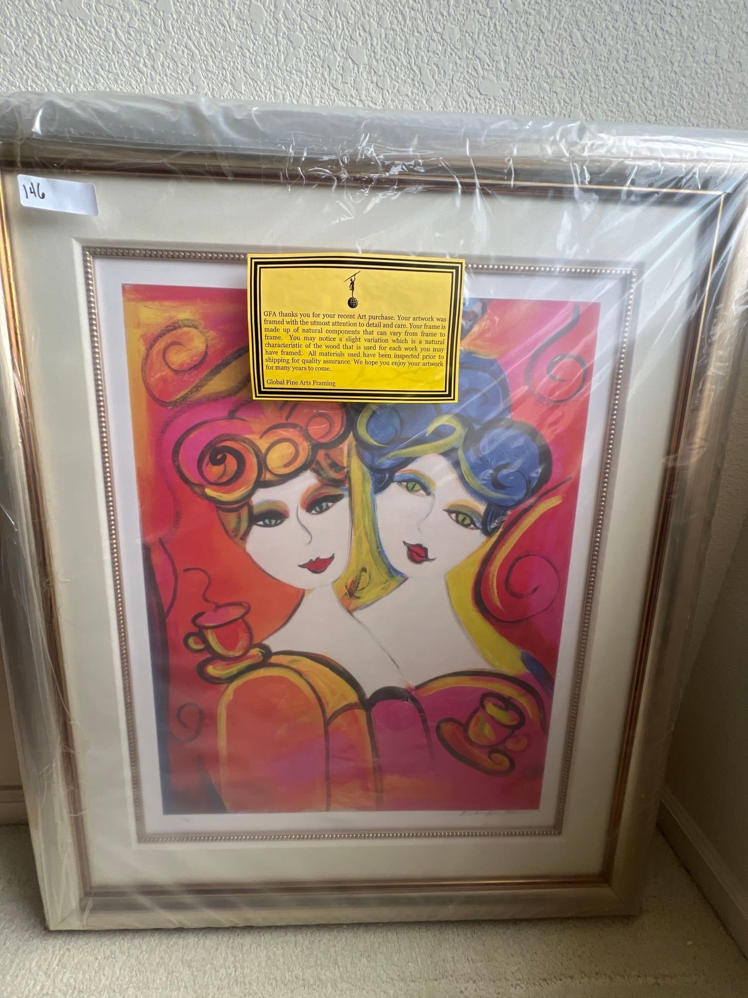Barbara Katz Bierman, Sisters, Framed Print: Barbara Katz Bierman, Sisters, Framed Print. Pencil signed lower right. Edition 209/400. Frame approximately 40 x 31"