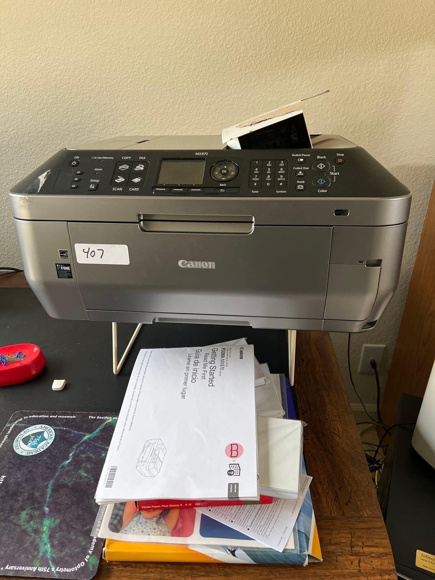 Cannon Printer With Ink And Photo Paper (1 of 2)