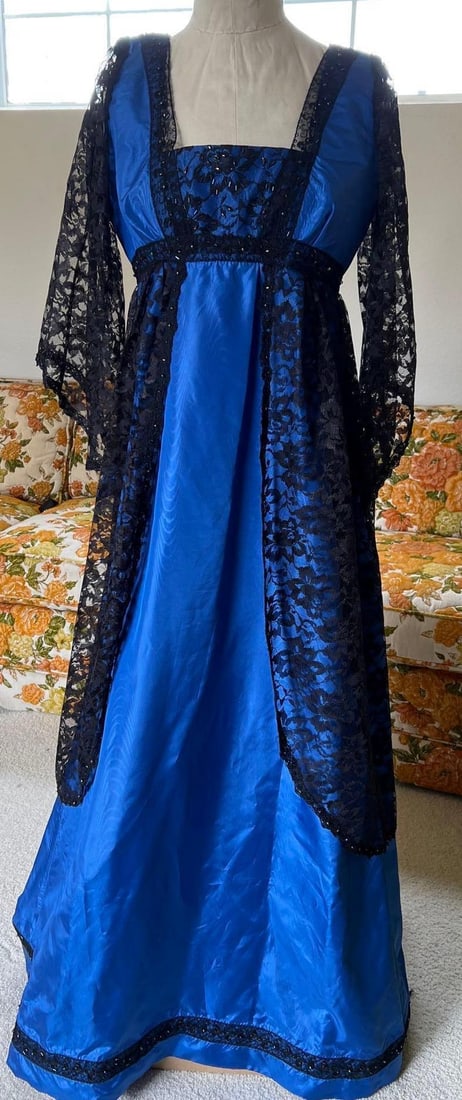 Eduard In Style Blue & Black Costume Dress: Eduard in style blue & black costume dress. Approximate size small.