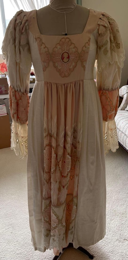 Regency Style Historical Reenactment Costume Dress (1 of 6)