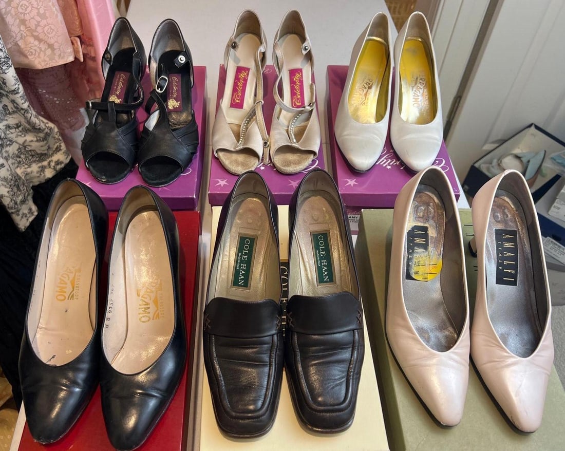 Six Pair Of Woman's Shoes Including Cole Han, Salvatore Ferragamo (1 of 13)