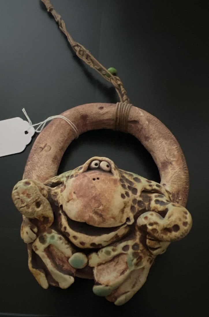 Wild Earth Pottery Frog Ornament: Wild Earth pottery frog ornament.