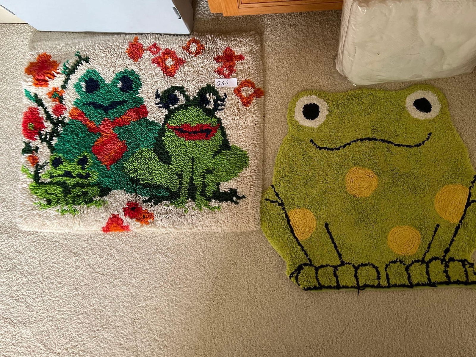Two Vintage Frog Mats: Two vintage Frog mats.