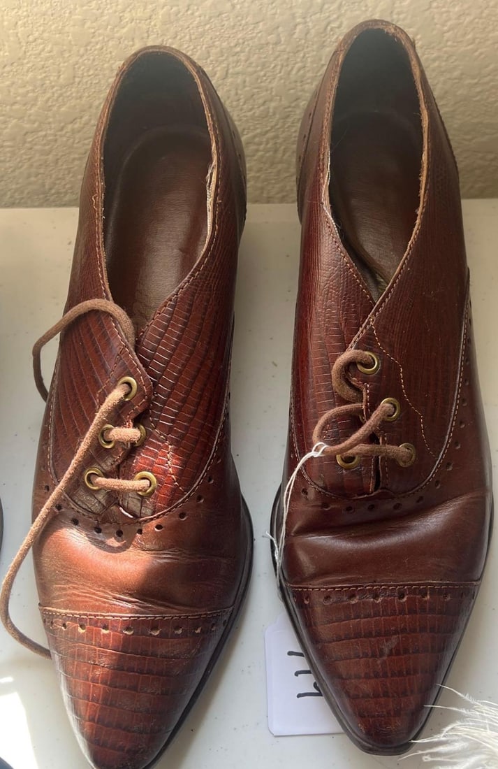 Vintage Brown Leather Lace Up Ladies', Shoes (1 of 4)