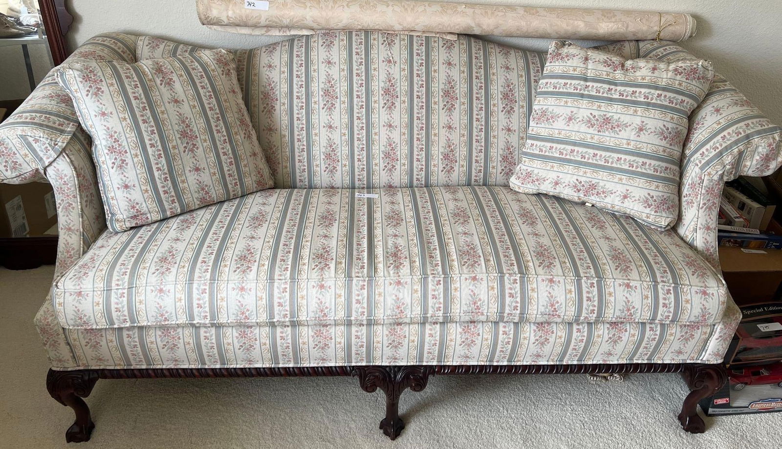 Georgian Style Camelback Sofa (1 of 3)