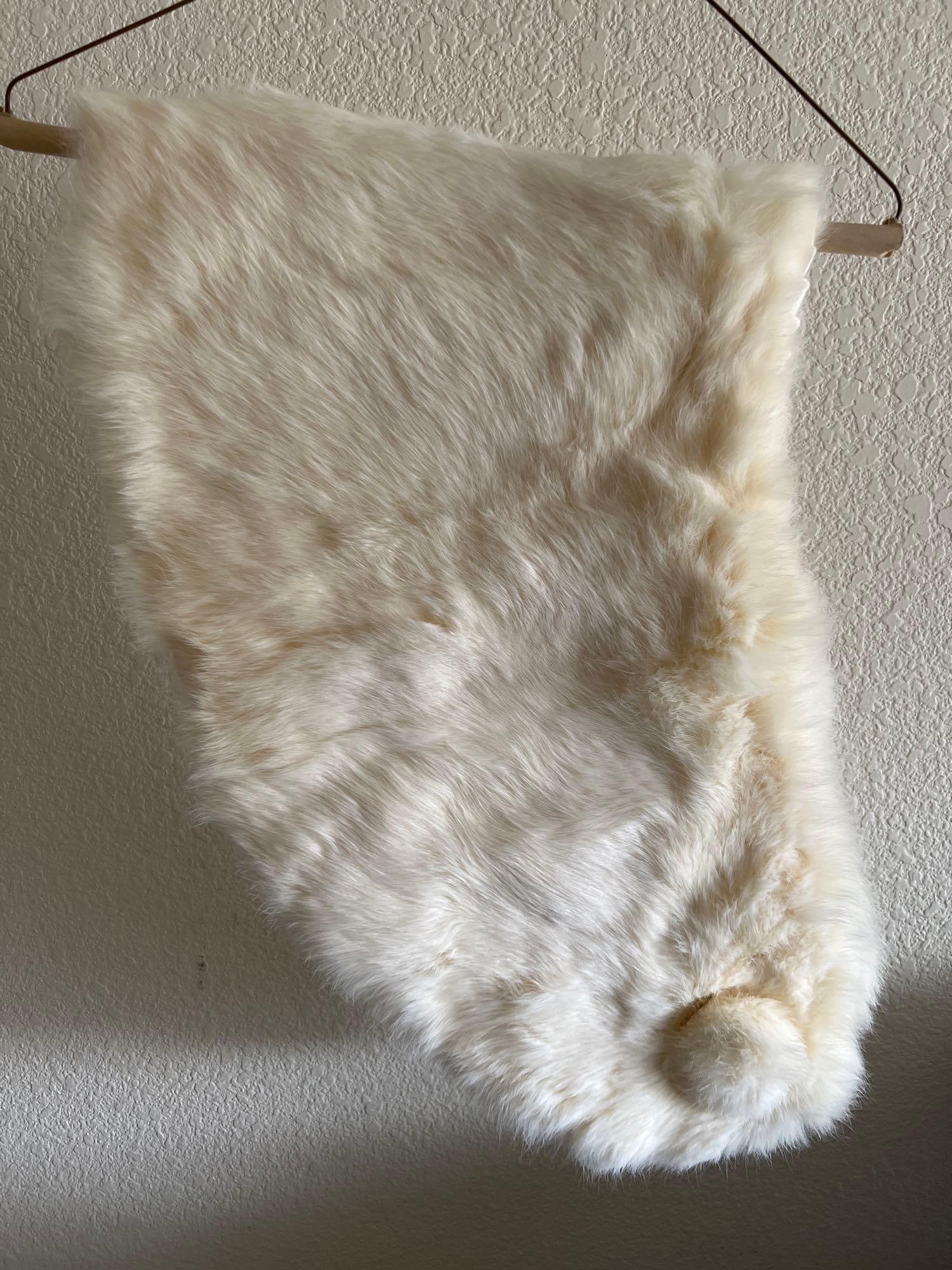 White Rabbit Fur Stole: White rabbit fur stole.