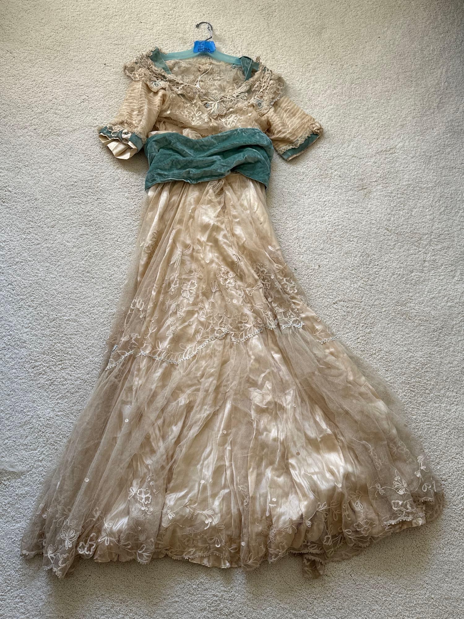 Antique Edwardian Beaded Lace Dress (1 of 8)