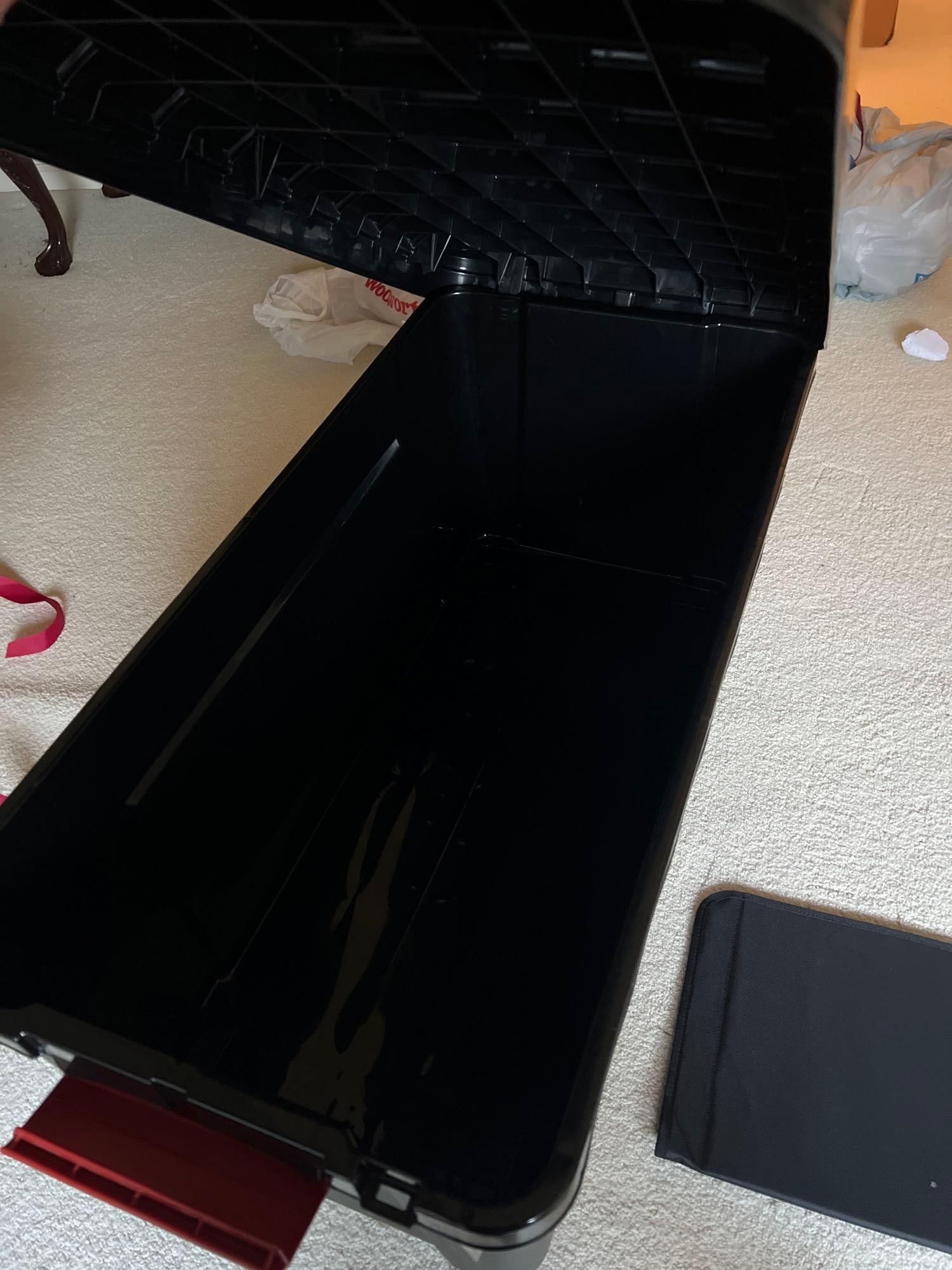 Large Plastic Storage Bin With Wheels - 2