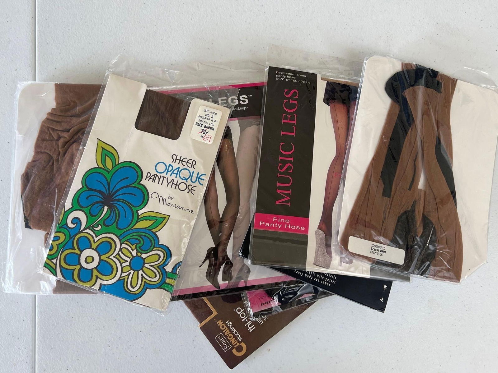 Box Of Vintage Hosiery, Pantyhose, Garter Belt (1 of 4)