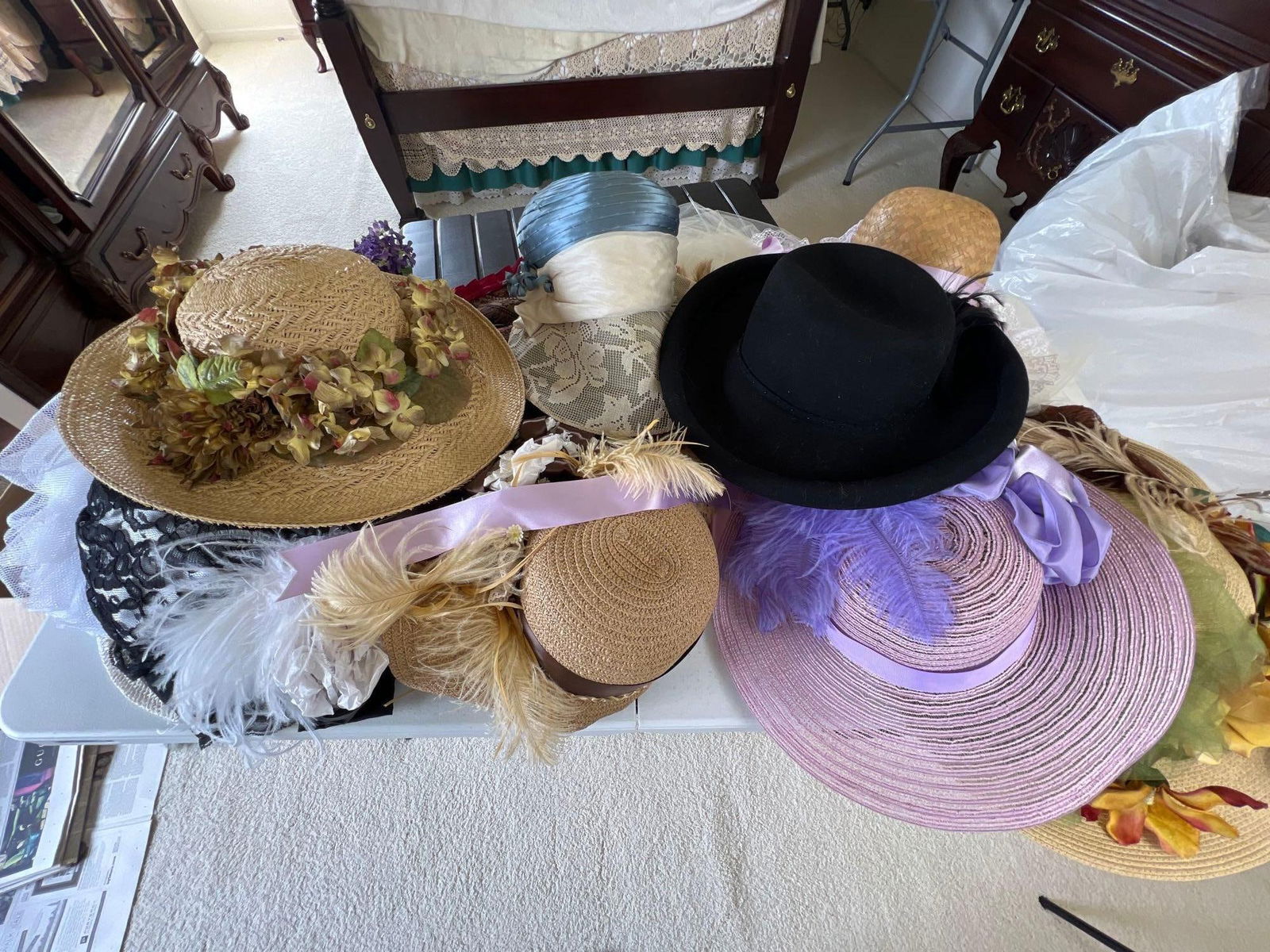Large Box Of Antique & Vintage Inspired Hats, Great For Costuming: Large Box Of Antique & Vintage Inspired Hats, Great For Costuming.