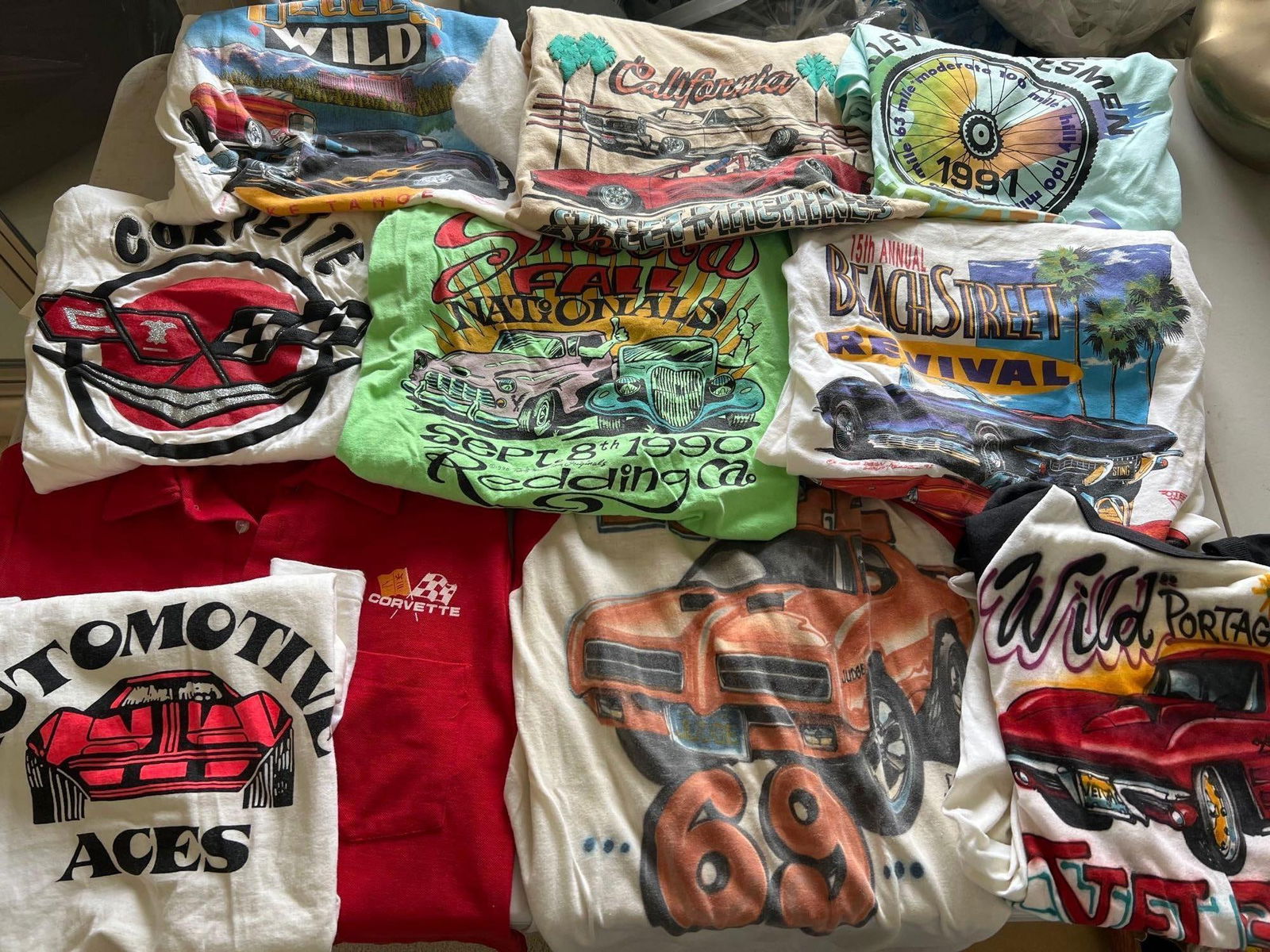 Vintage Car T-Shirts: Vintage car T-shirts. Size small to medium.
