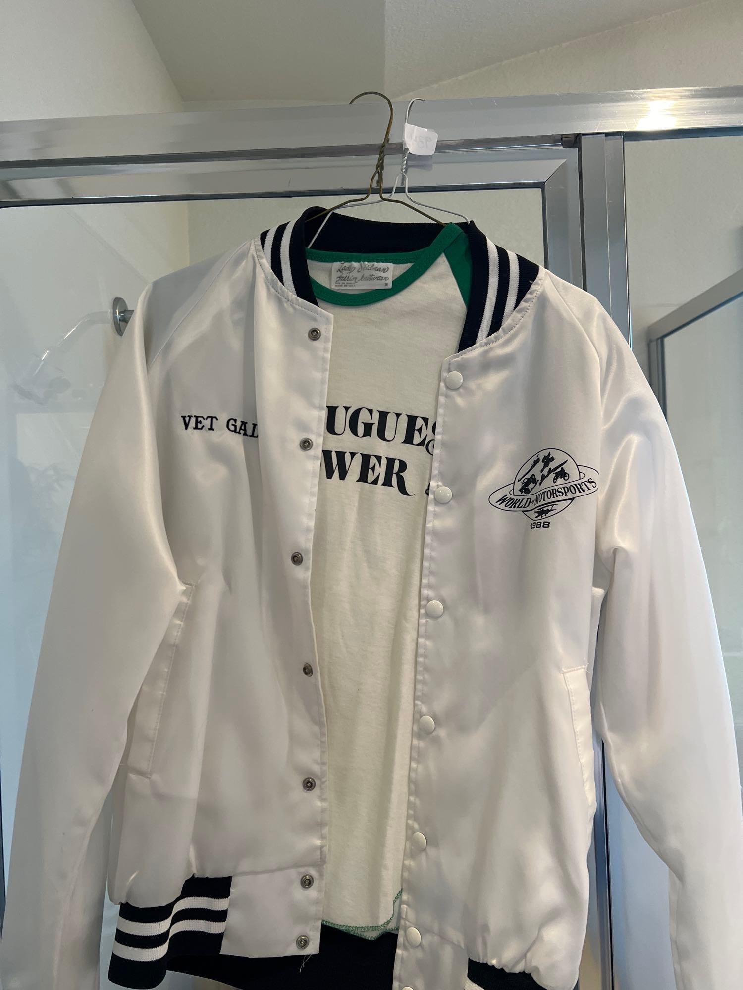 Vintage 1988 World Motorsports "Wild Portaguee" Women's Jacket And Vintage Shirt (1 of 3)