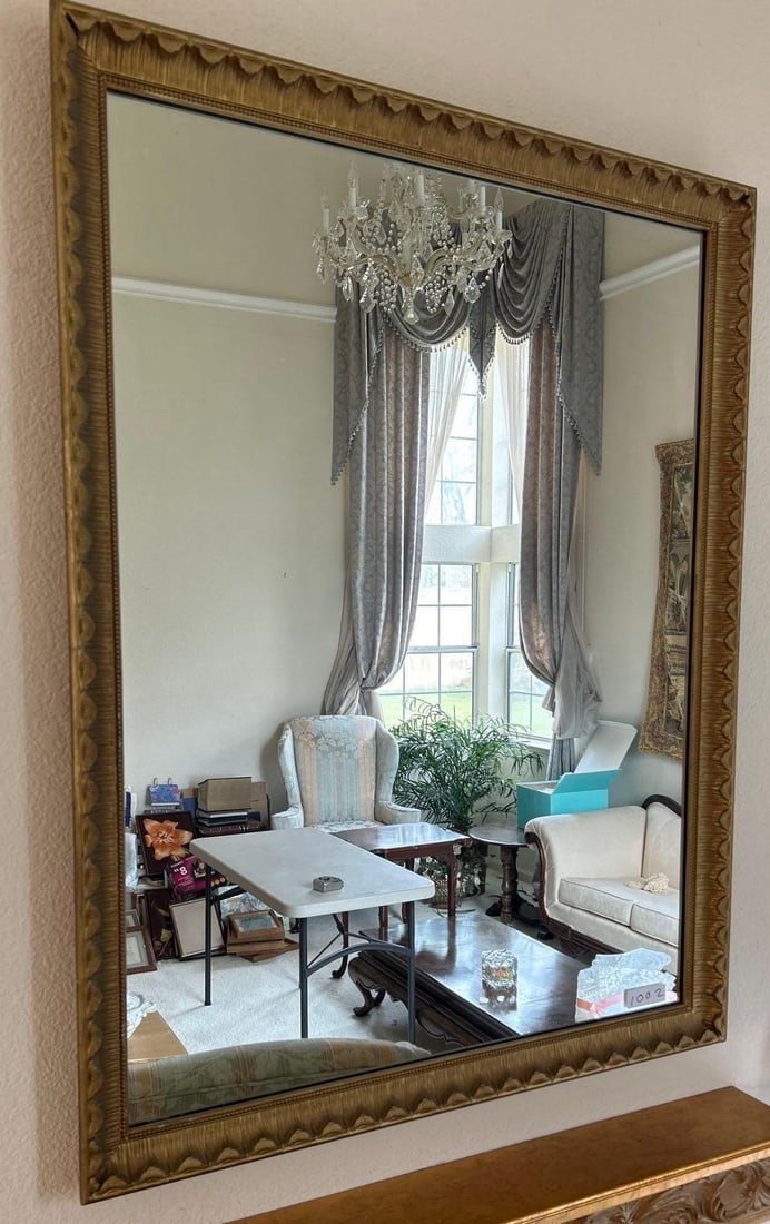 Large Gold Framed Mirror (1 of 2)