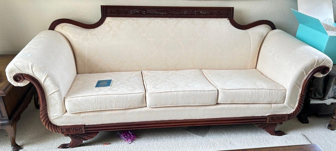 Carlton Mcclendon Victorian Reproduction, Solid Mahogany Sofa (1 of 4)