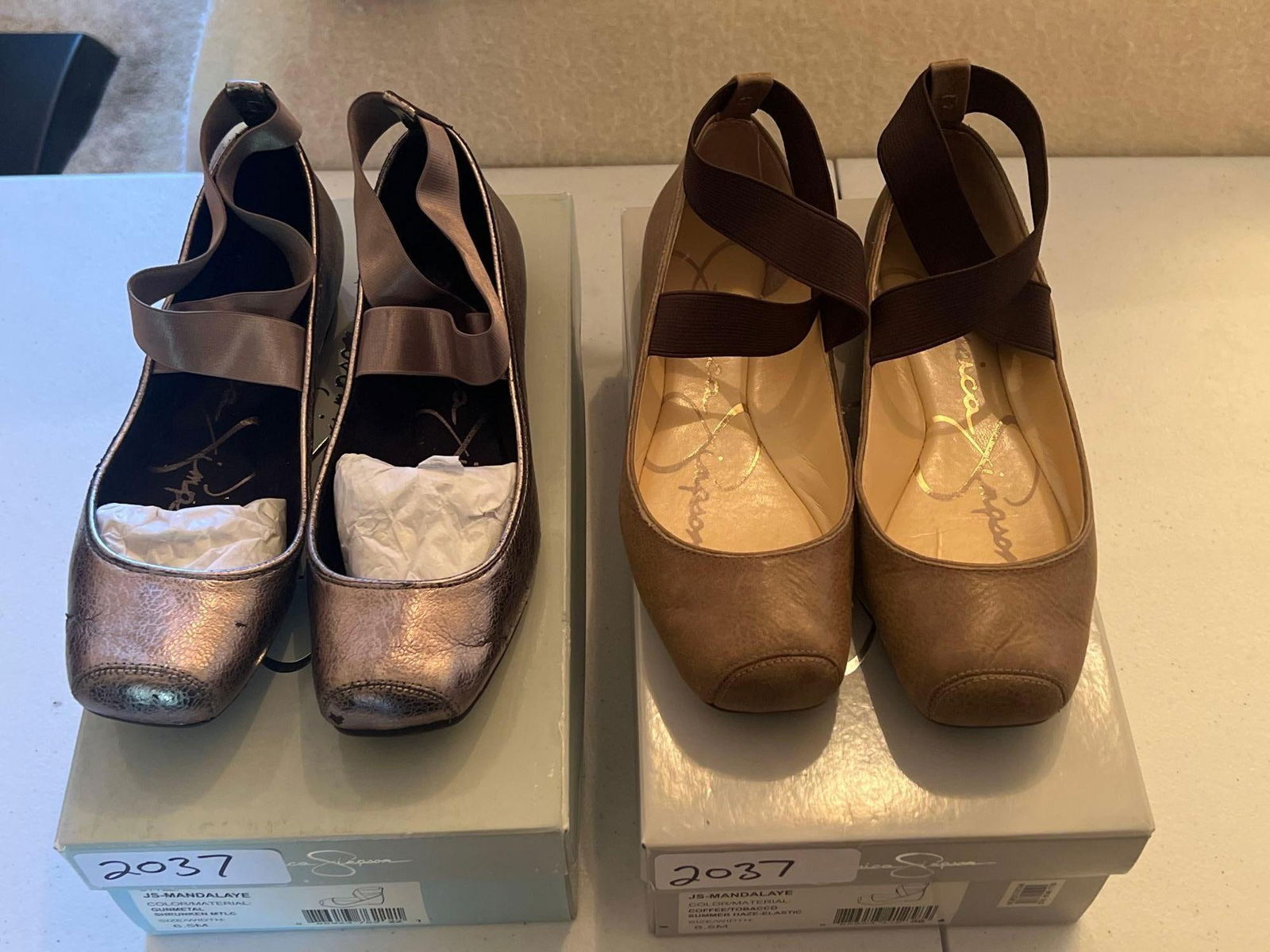 Two Pair Of Jessica Simpson Flats, Size 6 1/2 (1 of 7)