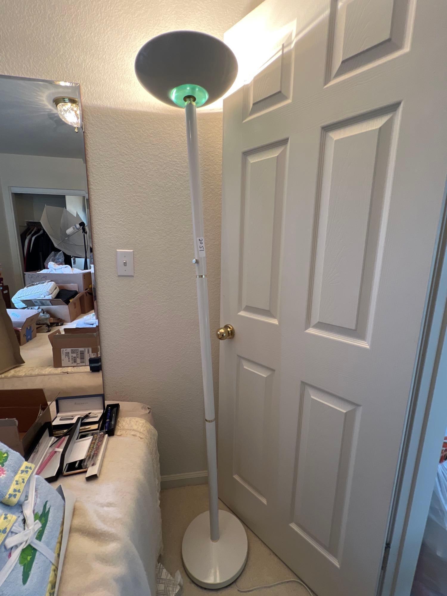 Tall Floor Lamp: Tall floor lamp. In working order.