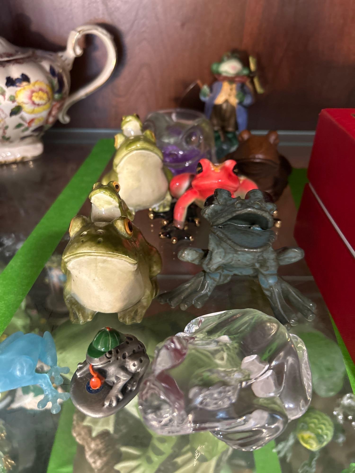 Collection Of Decorative Frogs: Collection of decorative frogs. Tallest Approximately 4.0 inches