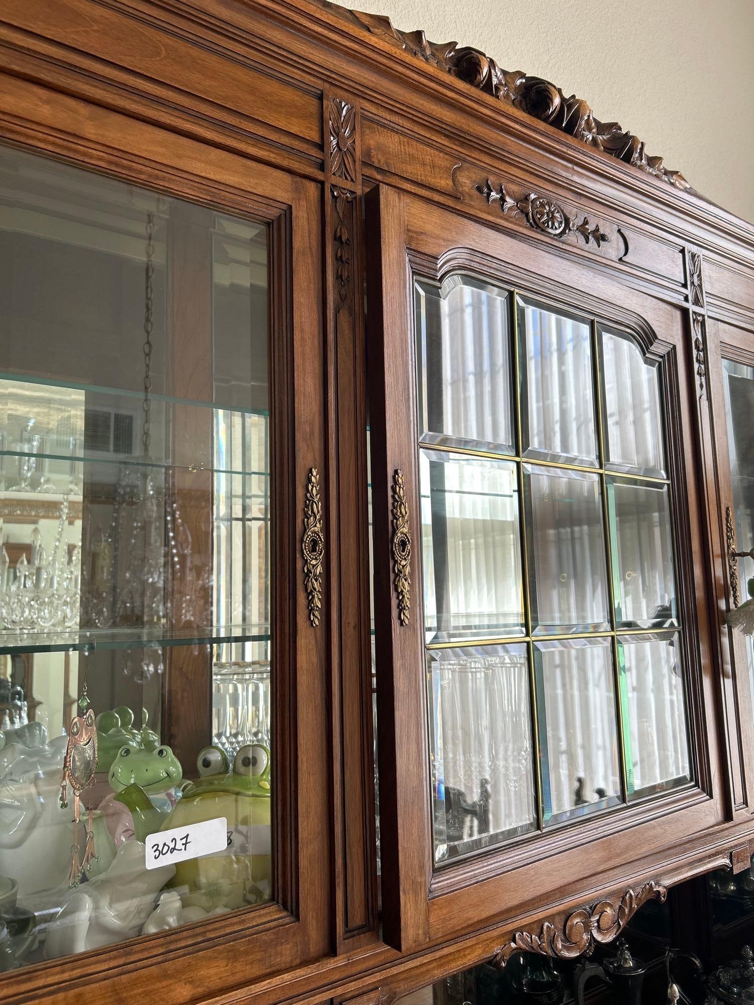 French Walnut Buffet A Deux Corps - 2