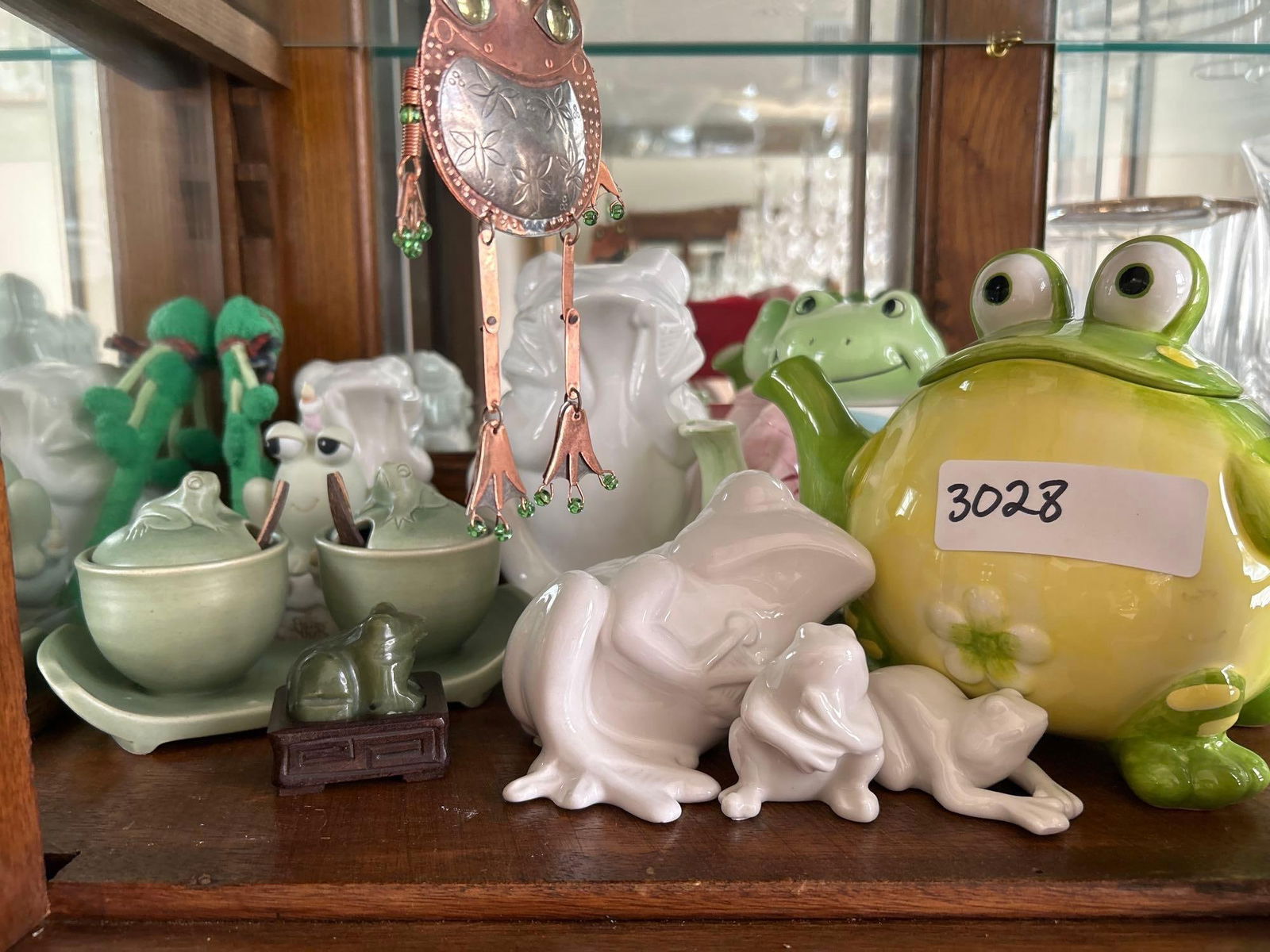 Frog Teapot, Porcelain Items, And Collectibles: Frog teapot, porcelain items, and collectibles.