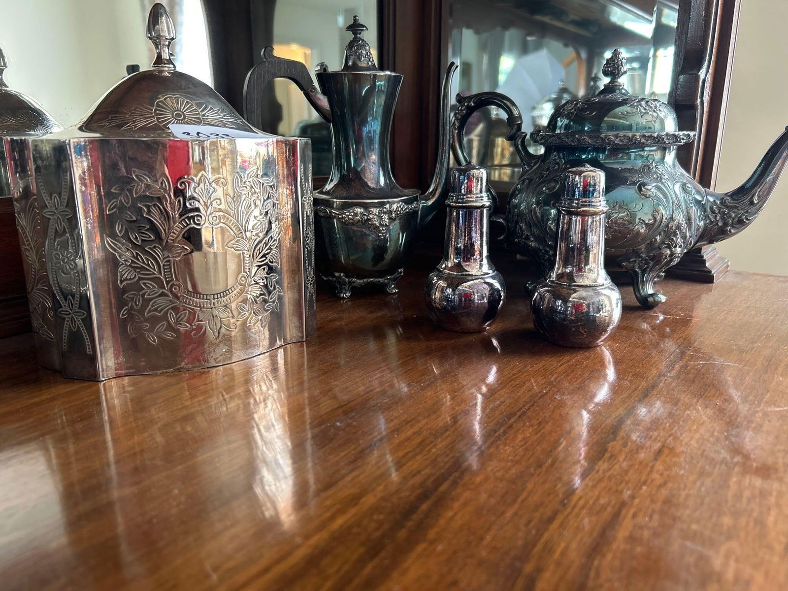 Silver Plate Tableware: Silver plate tableware.