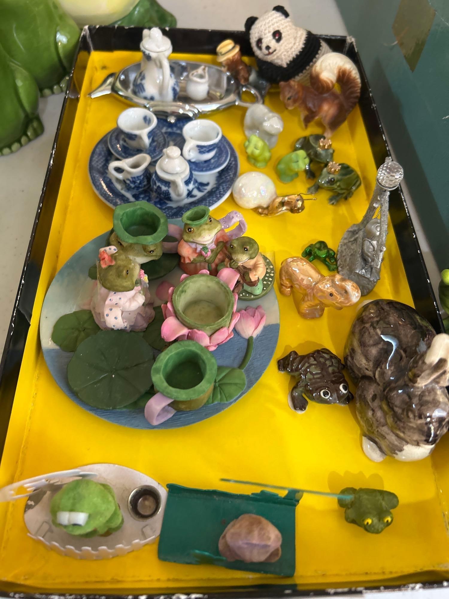 Box Of Miniature Animals To Include Smoky The Bear: Box of miniature animals to include Smoky the Bear.