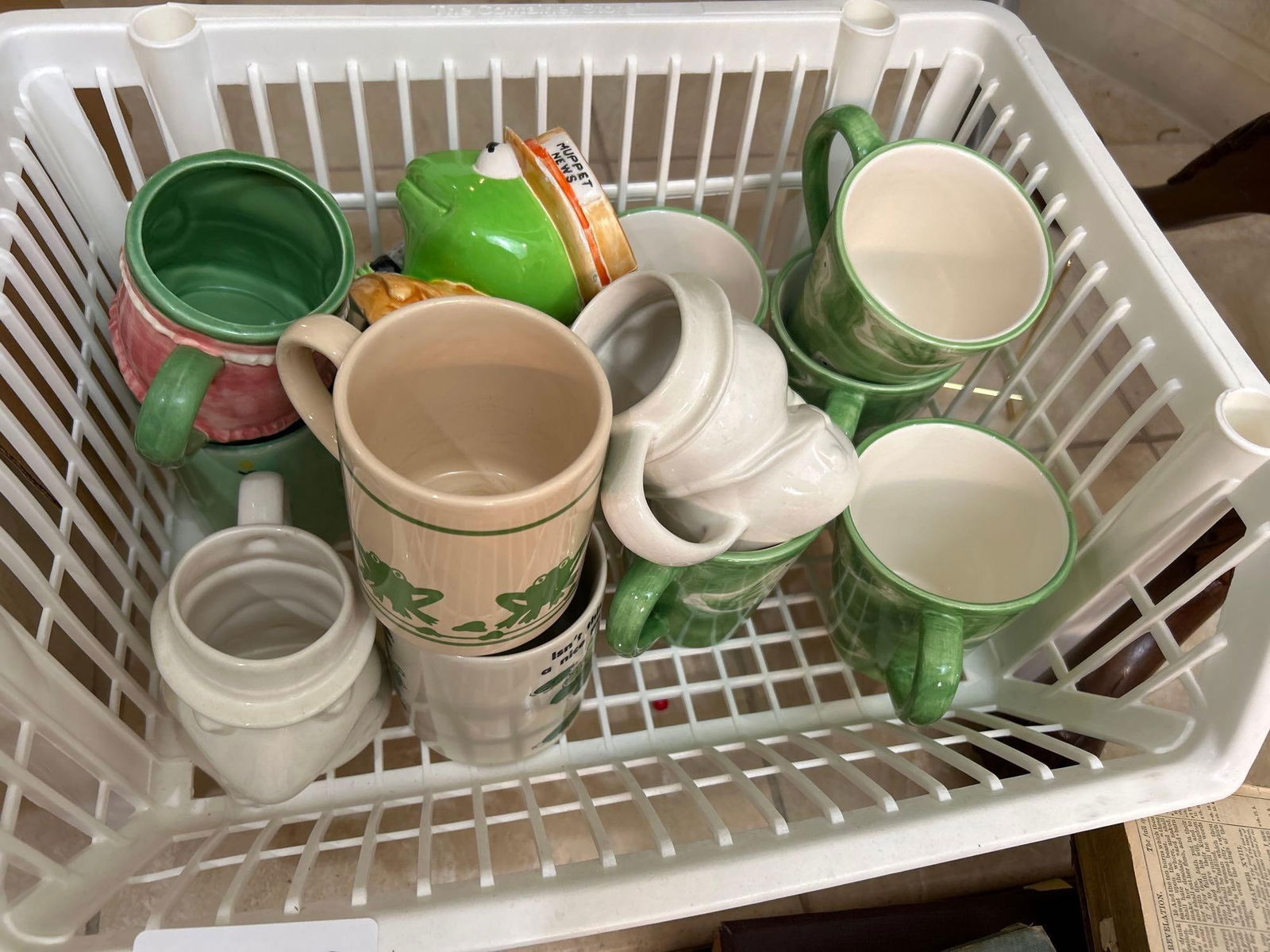 Frog Themed Coffee Mugs: Frog themed coffee mugs.