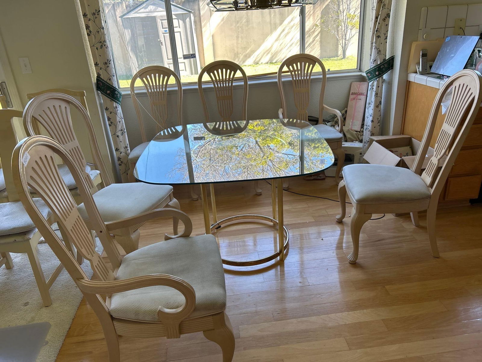 Six Dining Chairs To Include Two Captains Chairs (1 of 3)