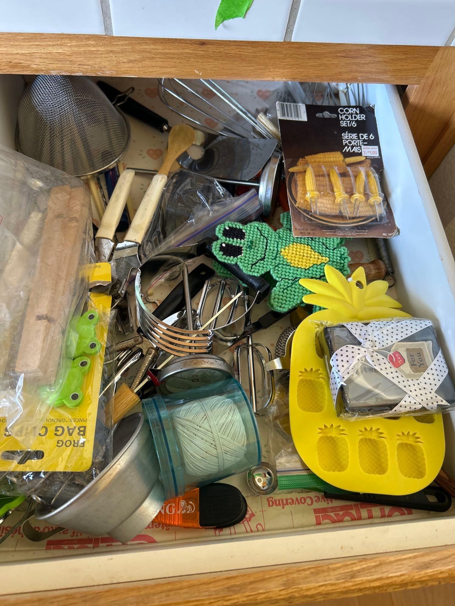 Drawer With Miscellaneous Kitchenware (1 of 1)