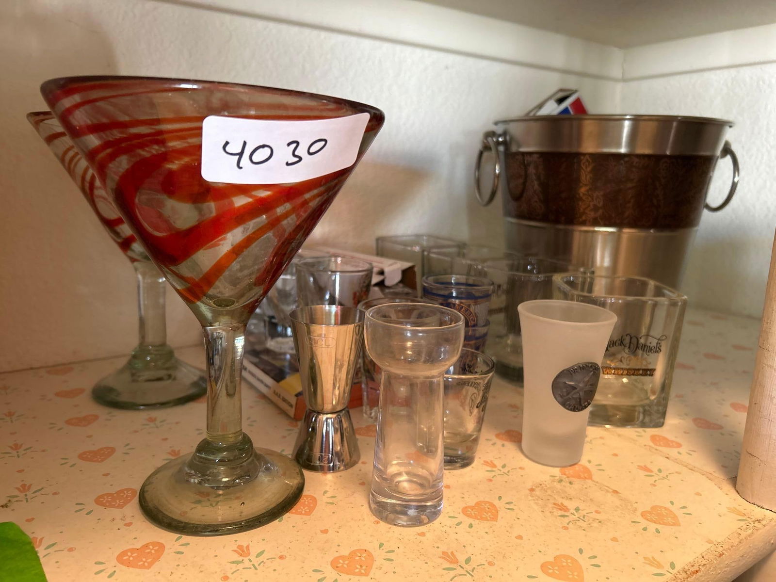 Collection Of Barware To Include Ice Bucket: Collection of barware to include ice bucket.